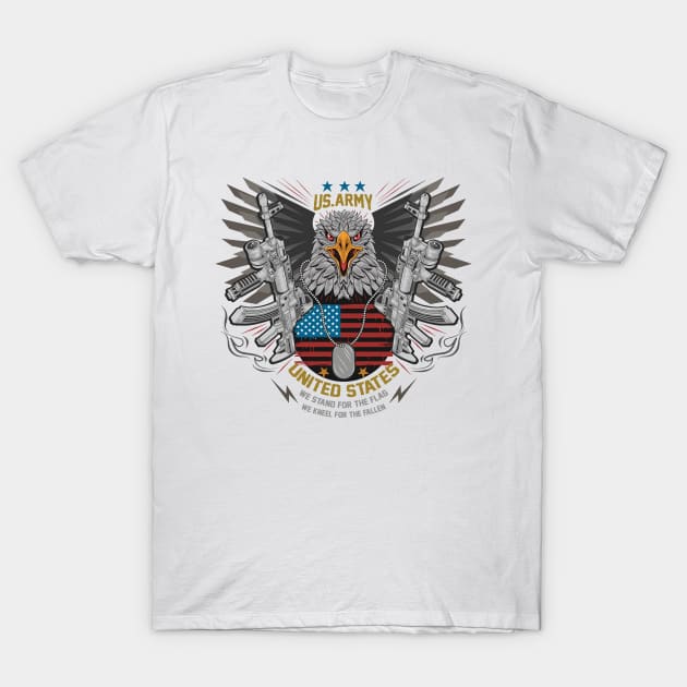 Stand for the Flag Kneel for the Fallen T-Shirt by IconicTee